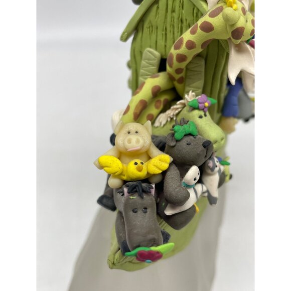 1999 Elayne Watrus Noah’s Ark Clay Sculpture Original Box - Picture 5 of 15